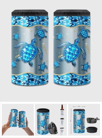 Blue Sea - Turtle Can Cooler
