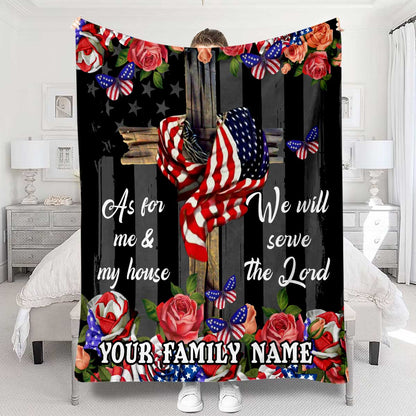 We Will Serve The Lord - Personalized Christian Blanket