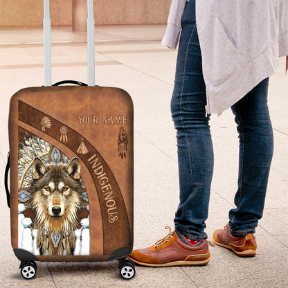Indigenous - Personalized American Indian Luggage Cover