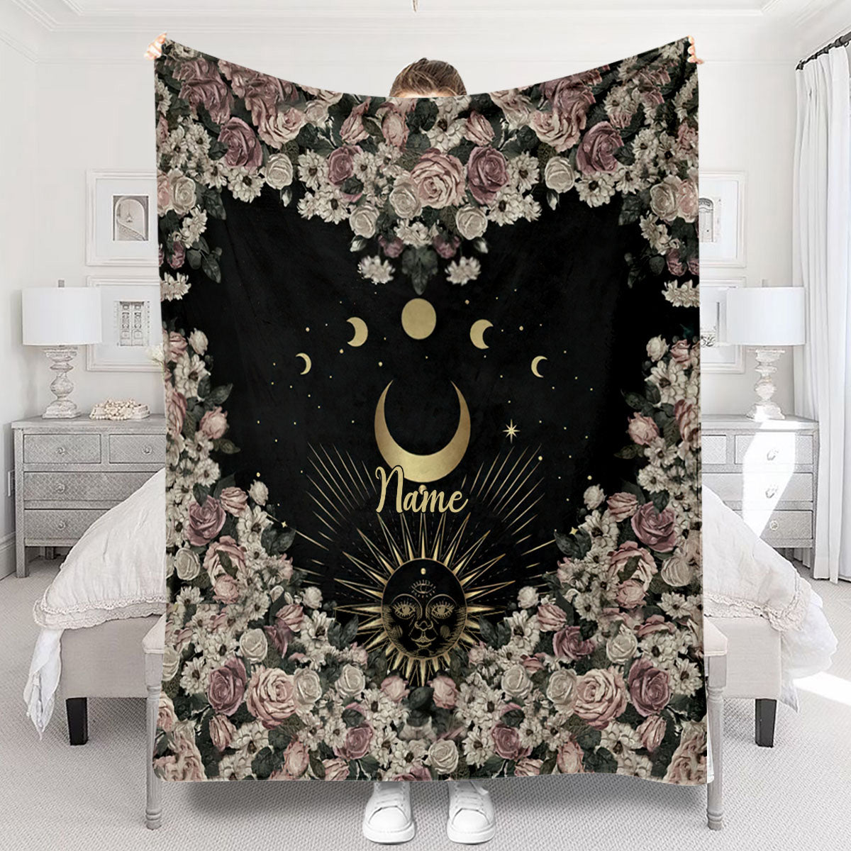 Sun And Moon - Personalized Witch Blanket