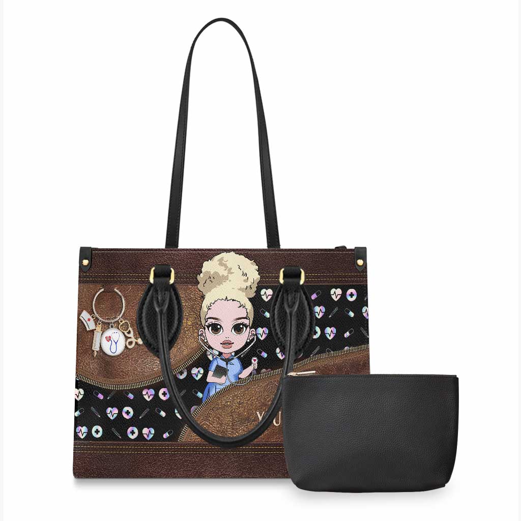 Nurse Life - Personalized Nurse Leather Handbag