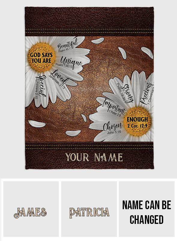 God Says You Are - Personalized Christian Blanket