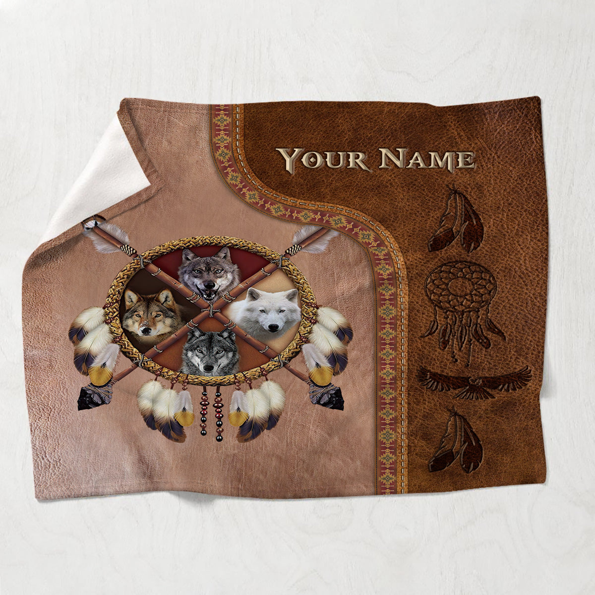 Native Blood - Personalized American Indian Blanket
