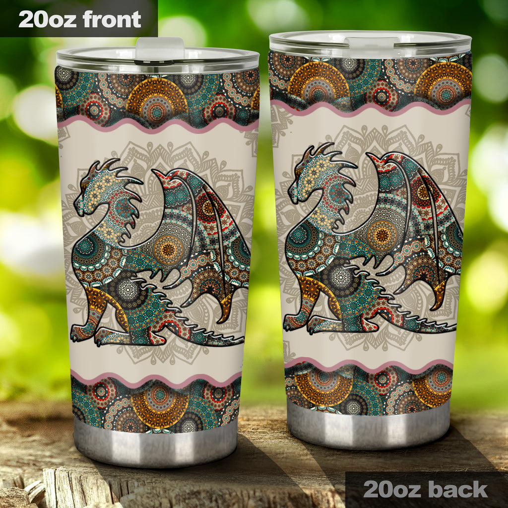 Mandala Dragon Pattern - Dragon Tumbler