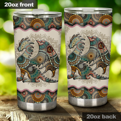 Mandala Dragon Pattern - Dragon Tumbler