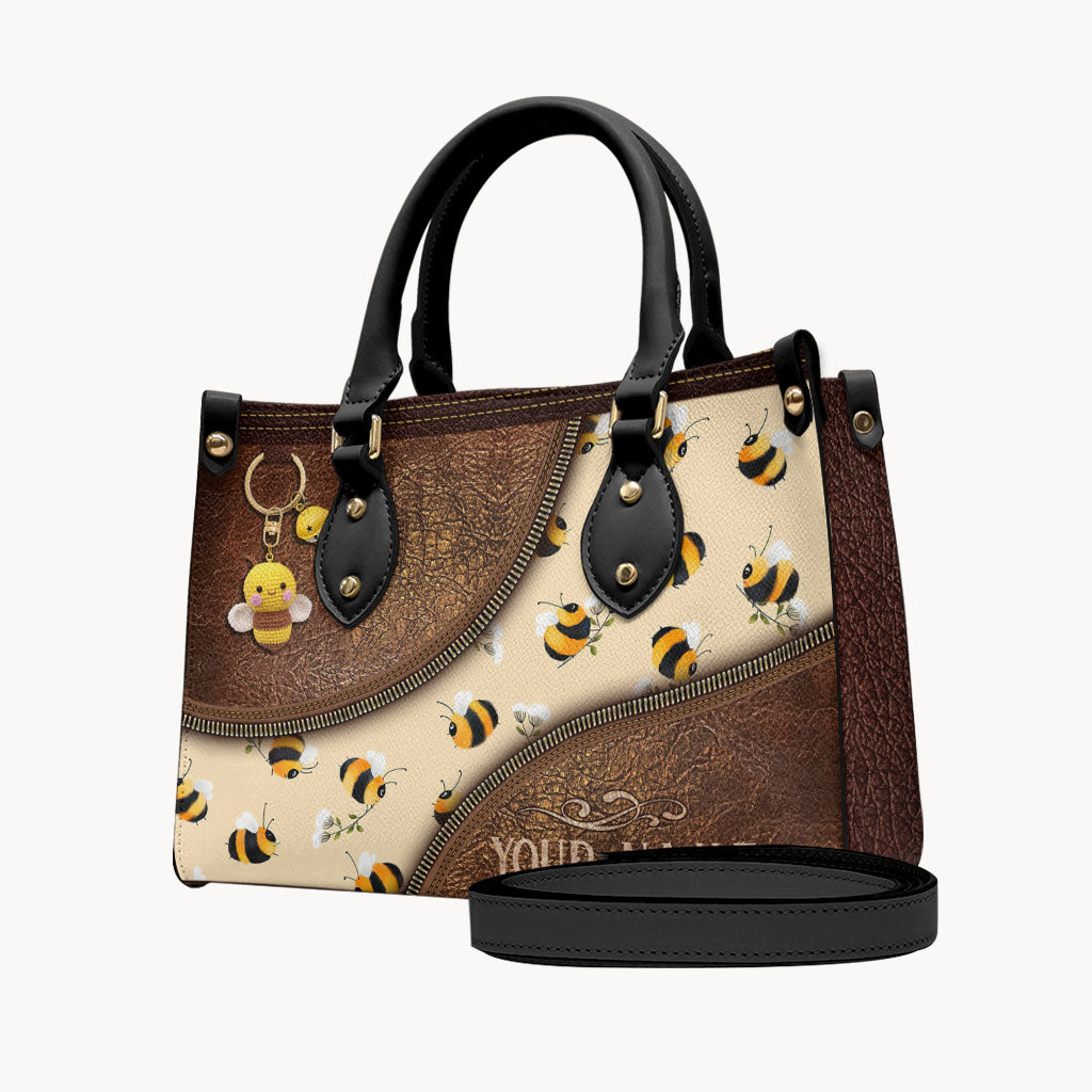 Bee Happy - Personalized Bee Leather Handbag