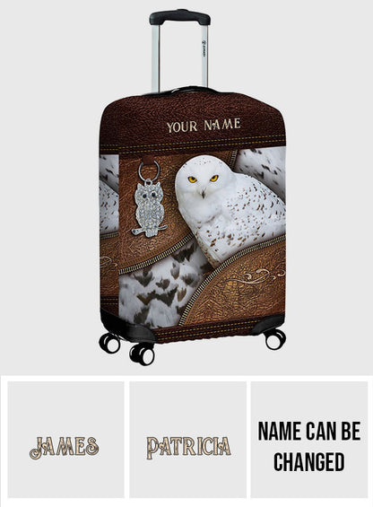 Snowy Owl - Personalized Owl Luggage Cover