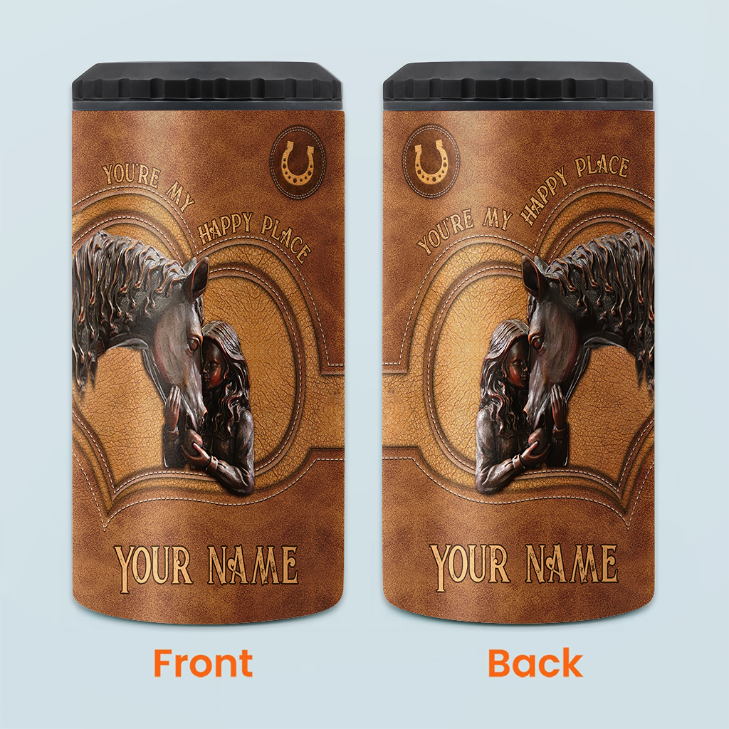 You're My Happy Place - Personalized Horse Can Cooler