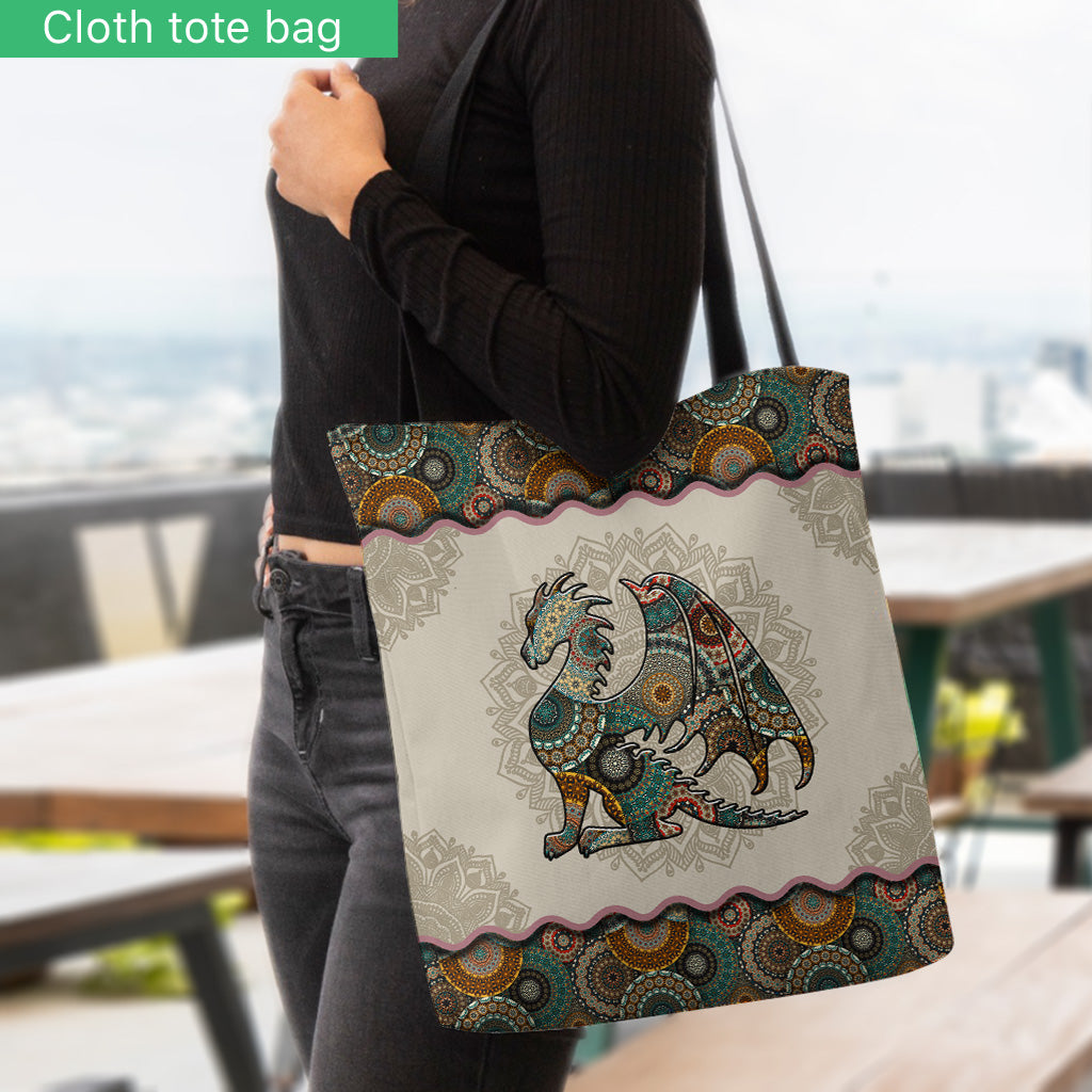 Mandala Dragon Pattern - Dragon Tote Bag