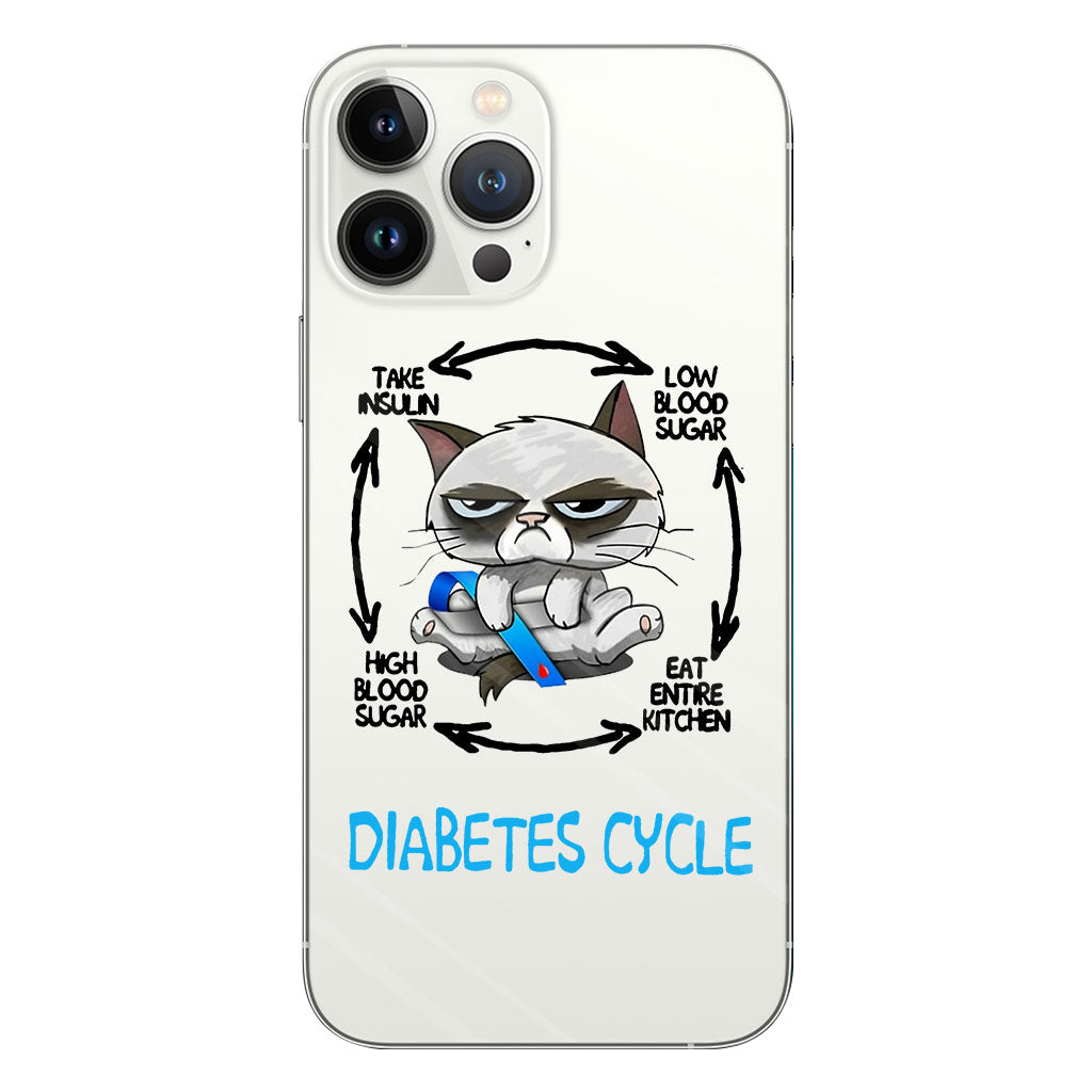 Diabetes Cycle - Diabetes Awareness Clear Phone Case