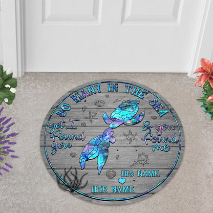 So Many In The Sea - Personalized Turtle Shaped Doormat