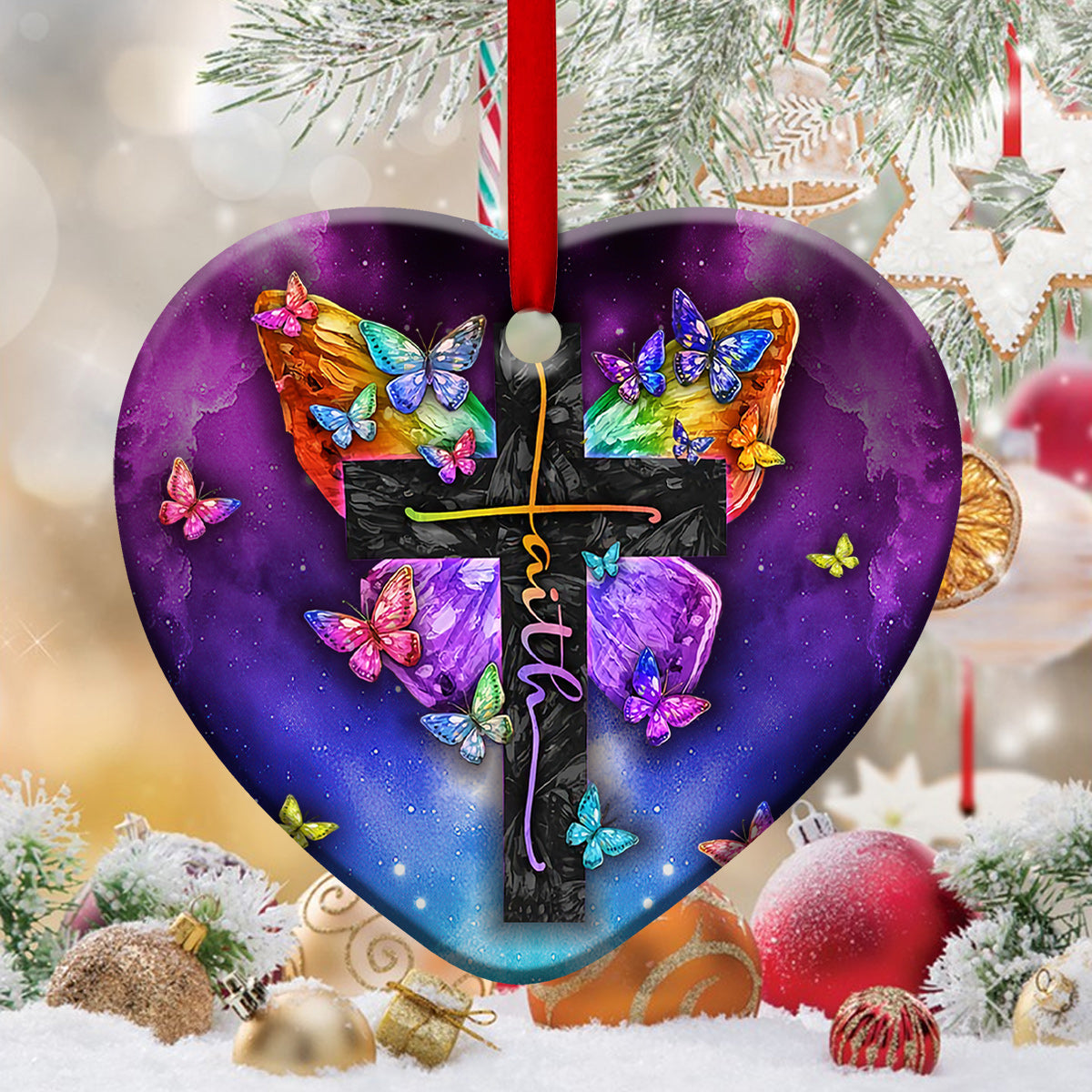Butterfly Faith Butterfly In Lovely Life - Christian Ornament (Printed On Both Sides) 1022