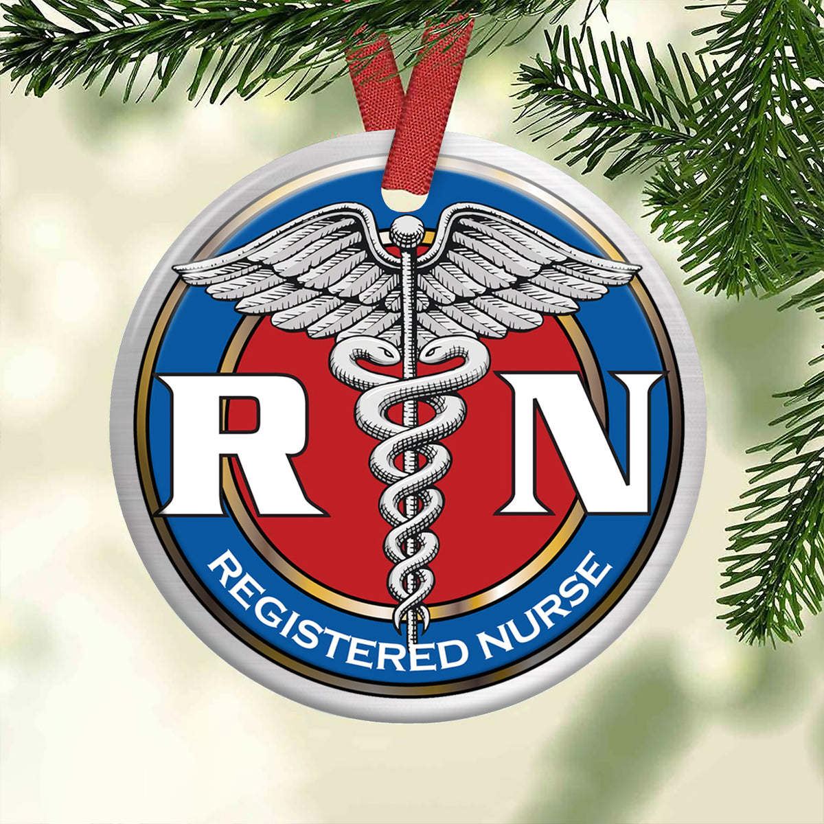 Nurse Registered Nurse Nurse - Round Aluminium Ornament (Printed On Both Sides) 1122
