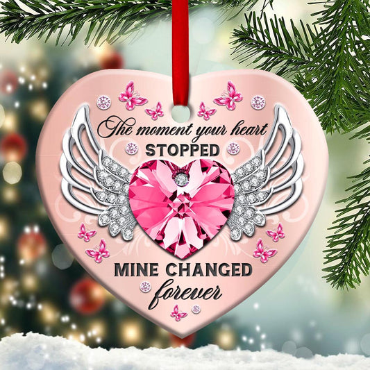 Butterfly My Heart Changed Forever - Memorial Ornament (Printed On Both Sides) 1022
