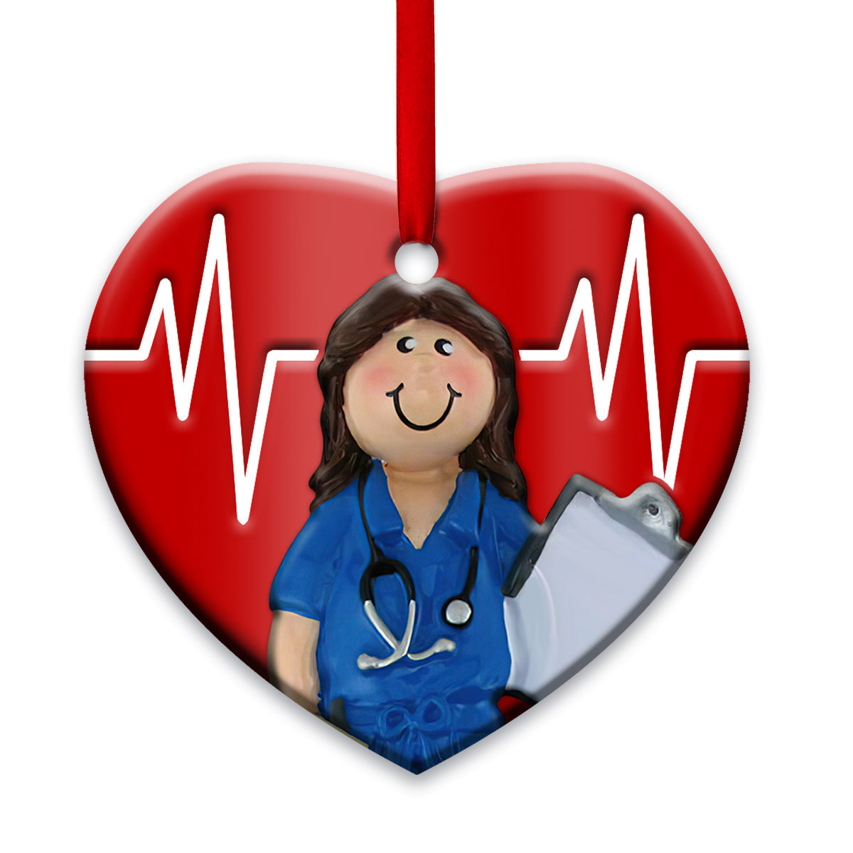 Nurse Protect Your Health Nurse - Heart Aluminium Ornament (Printed On Both Sides) 1122