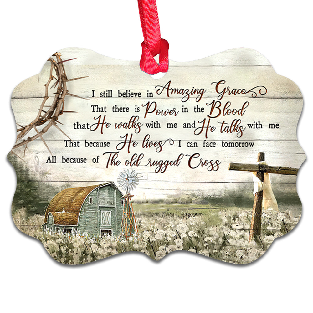 The Old Rugged Cross - Christian Ornament (Printed On Both Sides) 1122
