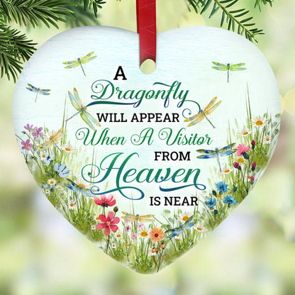 Memorial Visitor From Heaven - Memorial Ornament (Printed On Both Sides) 1022