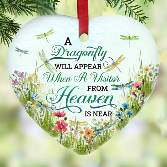 Memorial Visitor From Heaven - Memorial Ornament (Printed On Both Sides) 1022