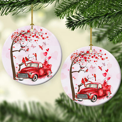 Cardinal Red Truck - Memorial Ornament (Printed On Both Sides) 1022