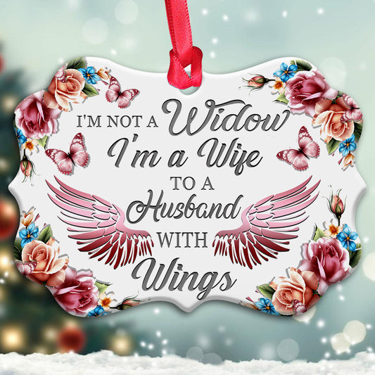 Husband With Wings - Memorial Ornament (Printed On Both Sides) 1022