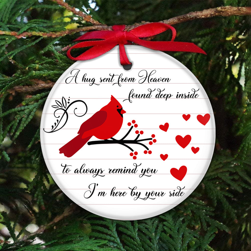 Cardinal A Hug Sent From Heaven - Memorial Ornament (Printed On Both Sides) 1022
