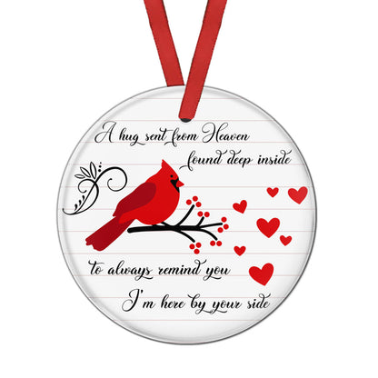 Cardinal A Hug Sent From Heaven - Memorial Ornament (Printed On Both Sides) 1022