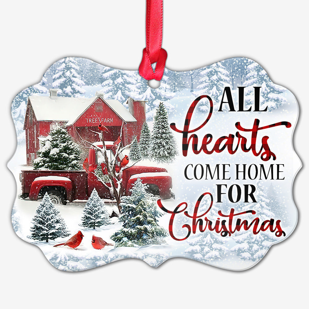 Cardinal All Hearts Come Home For Christmas - Memorial Ornament (Printed On Both Sides) 1022