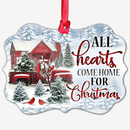 Cardinal All Hearts Come Home For Christmas - Memorial Ornament (Printed On Both Sides) 1022