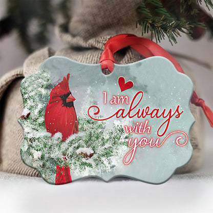 Cardinal I Am Always With You- Horizontal Ornament - Memorial Ornament (Printed On Both Sides) 1022