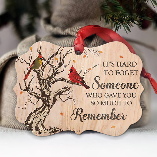 Cardinal It's Hard To Forget - Memorial Ornament (Printed On Both Sides) 1022