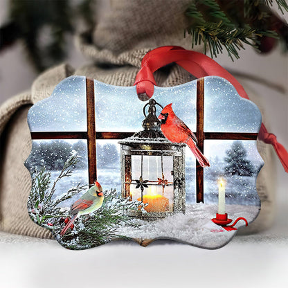 Cardinal Lantern Winter Is Coming - Memorial Ornament (Printed On Both Sides) 1022