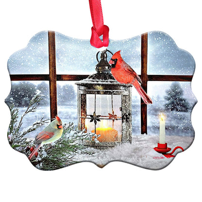 Cardinal Lantern Winter Is Coming - Memorial Ornament (Printed On Both Sides) 1022