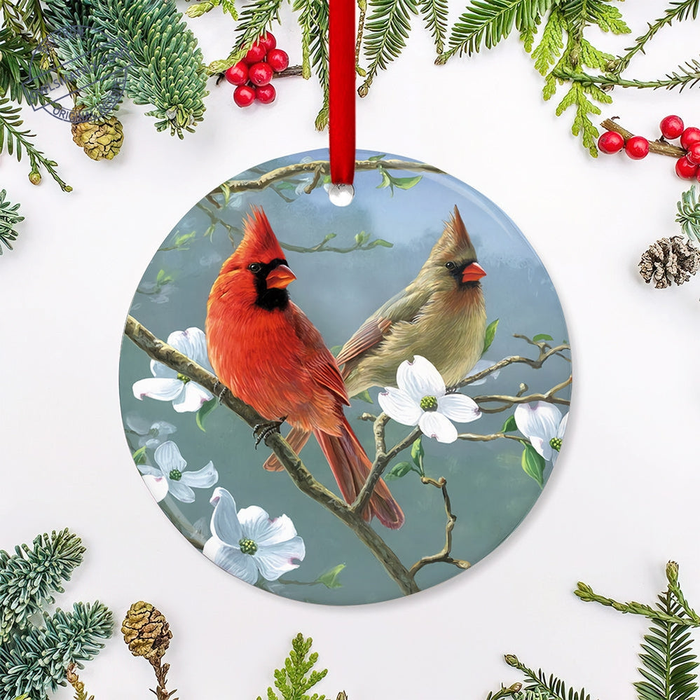 Cardinal Painting - Memorial Ornament (Printed On Both Sides) 1022