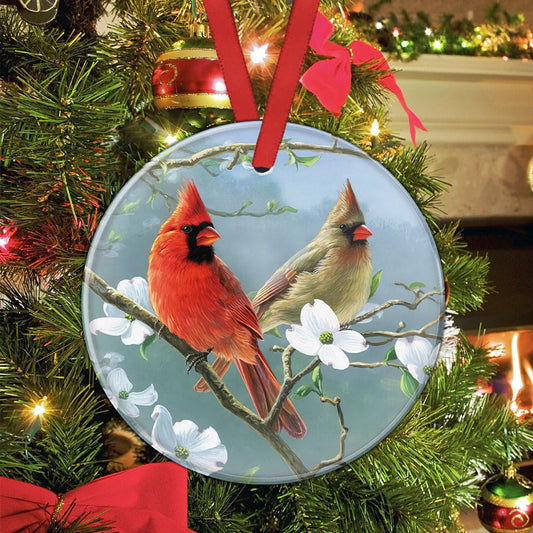 Cardinal Painting - Memorial Ornament (Printed On Both Sides) 1022