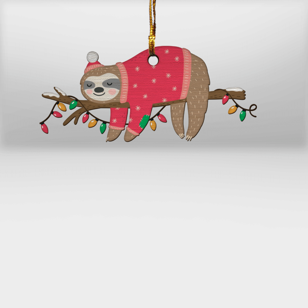 Sleeping Sloth - Sloth Ornament (Printed On Both Sides) 1022