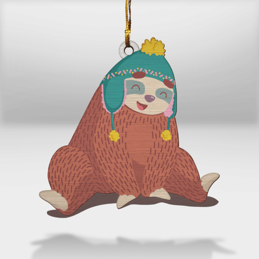 Sloth Christmas Vibe - Sloth Ornament (Printed On Both Sides) 1022