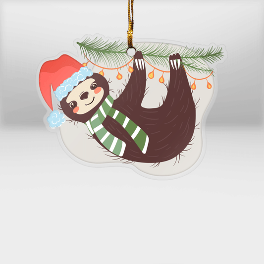 Merry Slothmas - Sloth Ornament (Printed On Both Sides) 1022