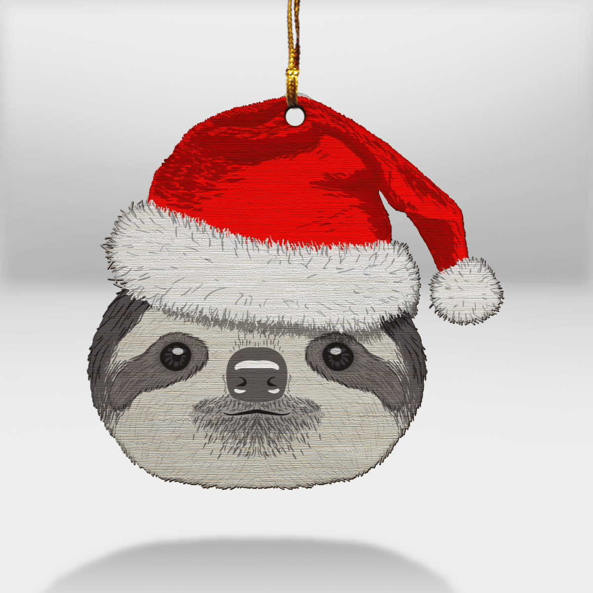 Sloth Christmas - Sloth Ornament (Printed On Both Sides) 1022