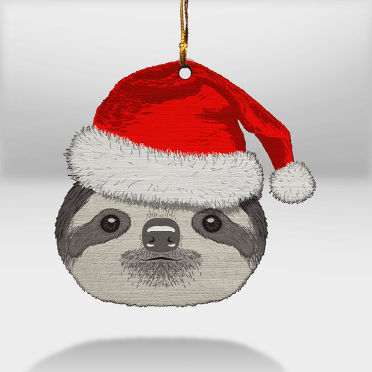 Sloth Christmas - Sloth Ornament (Printed On Both Sides) 1022