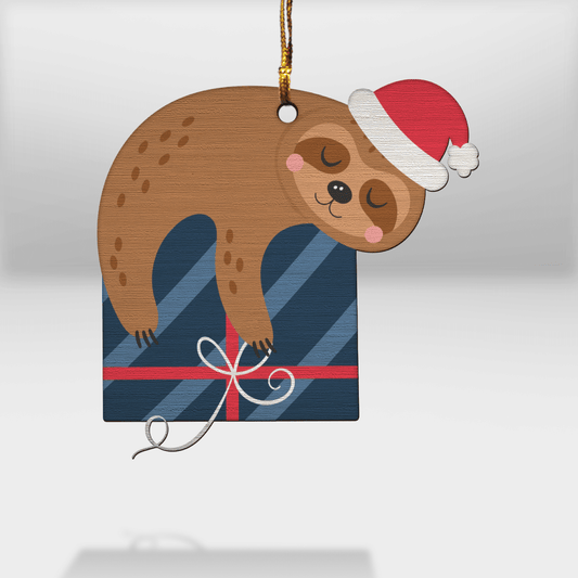 Sloth Gift Box - Sloth Ornament (Printed On Both Sides) 1022