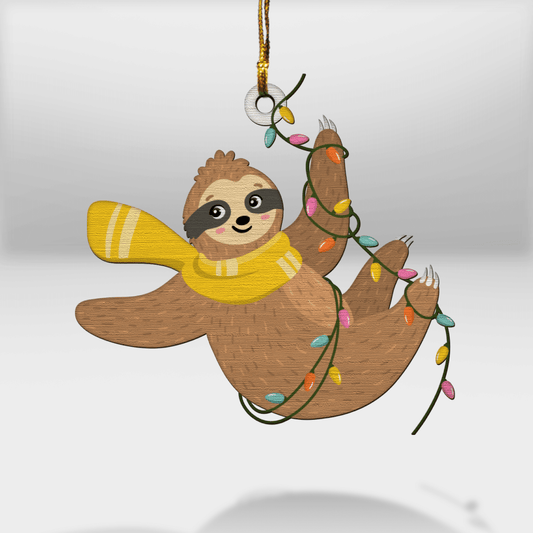 Sloth Christmas Lights - Sloth Ornament (Printed On Both Sides) 1022