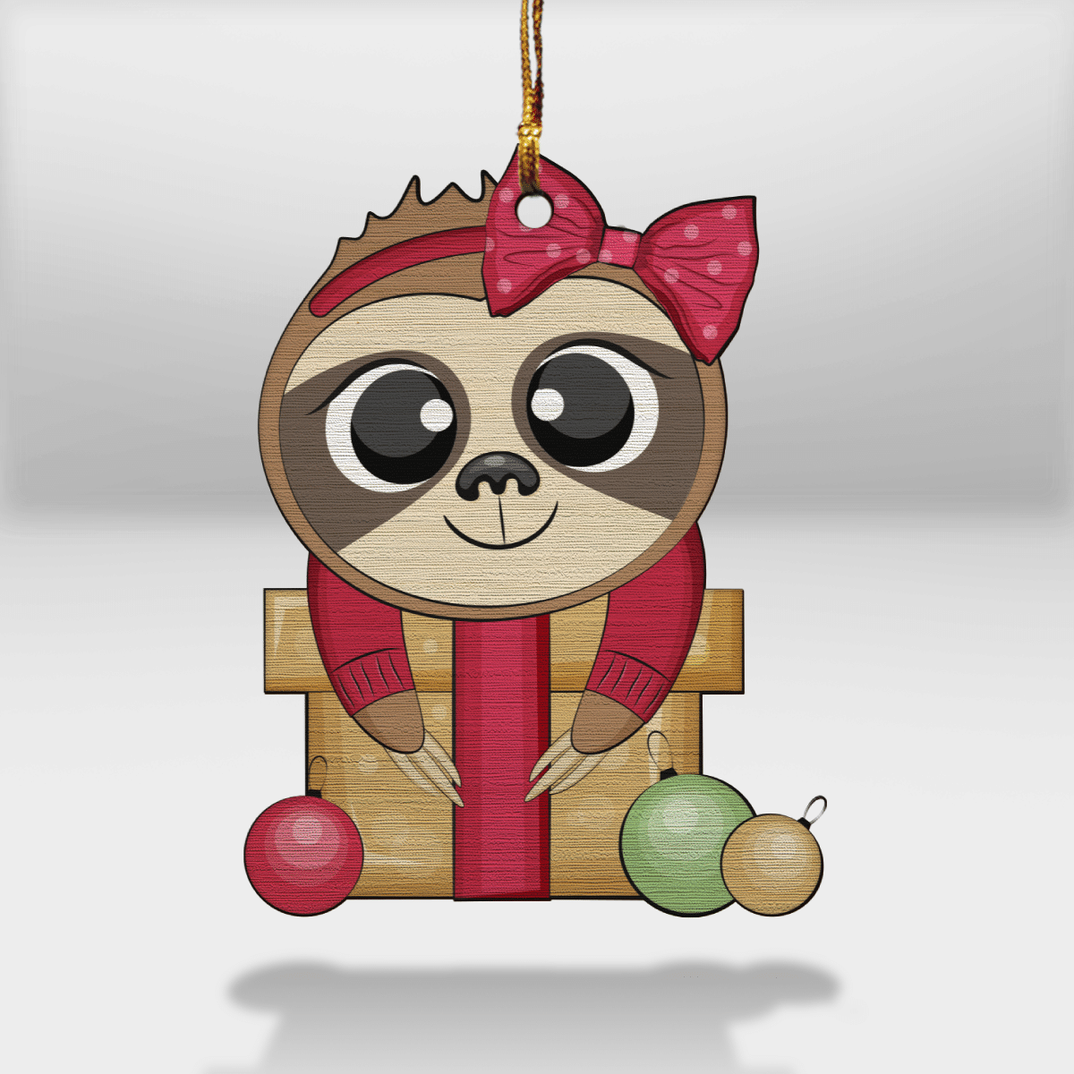 Baby Sloth - Sloth Ornament (Printed On Both Sides) 1022