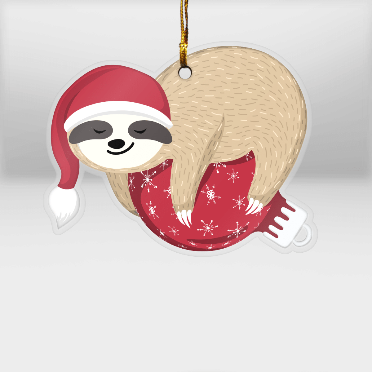 Sloth Sleeping - Sloth Ornament (Printed On Both Sides) 1022