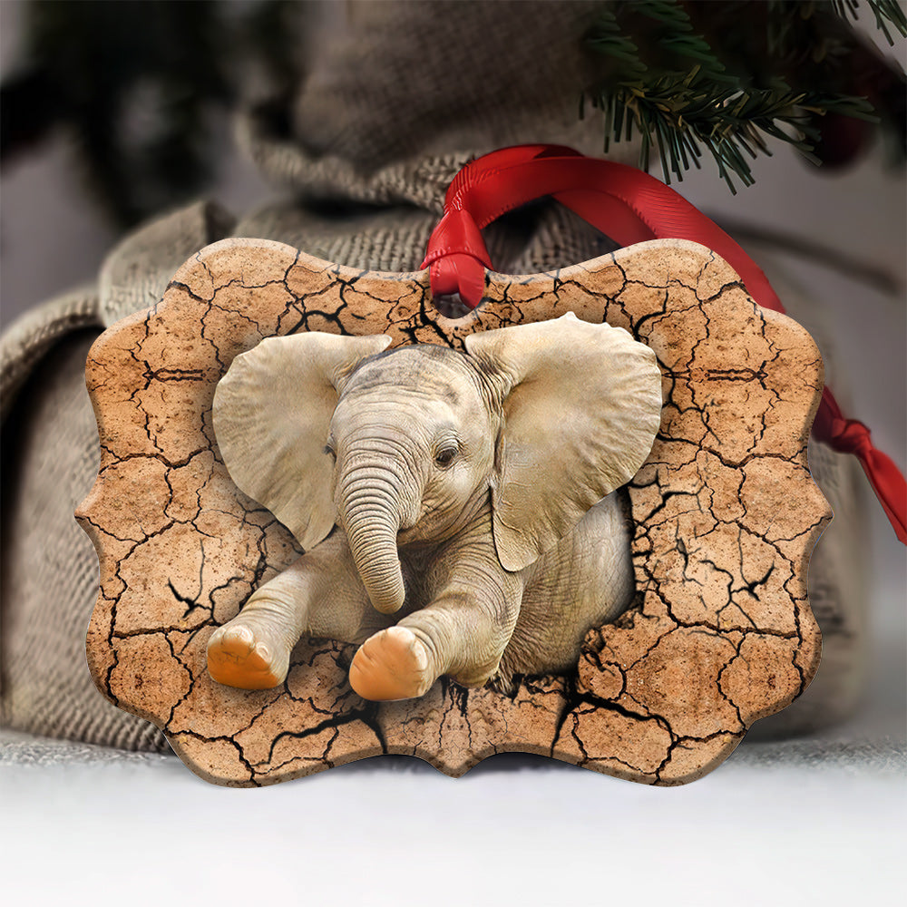 Elephant Beautiful In Lovely life - Elephant Ornament (Printed On Both Sides) 1122