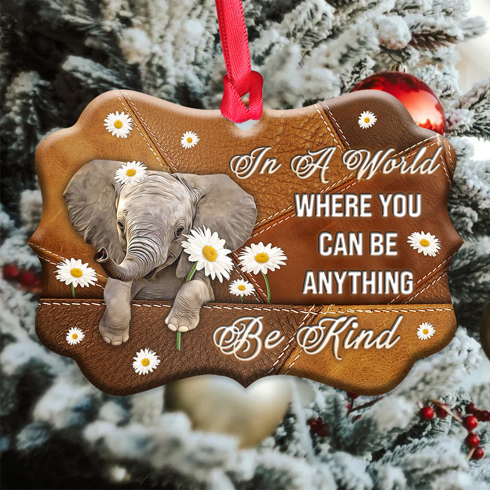 Elephant Be Kind - Elephant Ornament (Printed On Both Sides) 1122