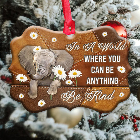 Elephant Be Kind - Elephant Ornament (Printed On Both Sides) 1122