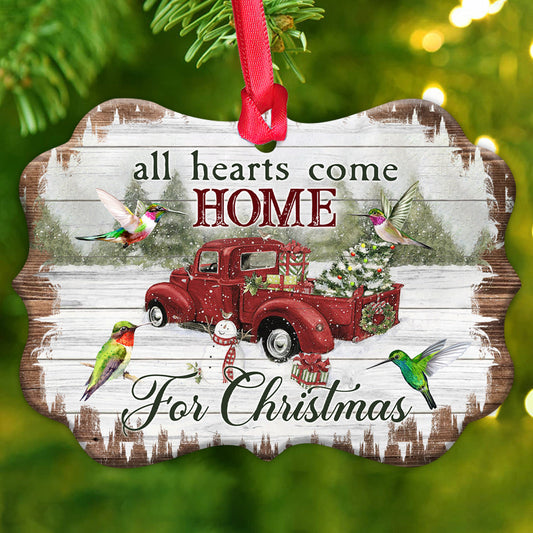 Hummingbird All Hearts Come Home For Christmas - Hummingbird Ornament (Printed On Both Sides) 1122