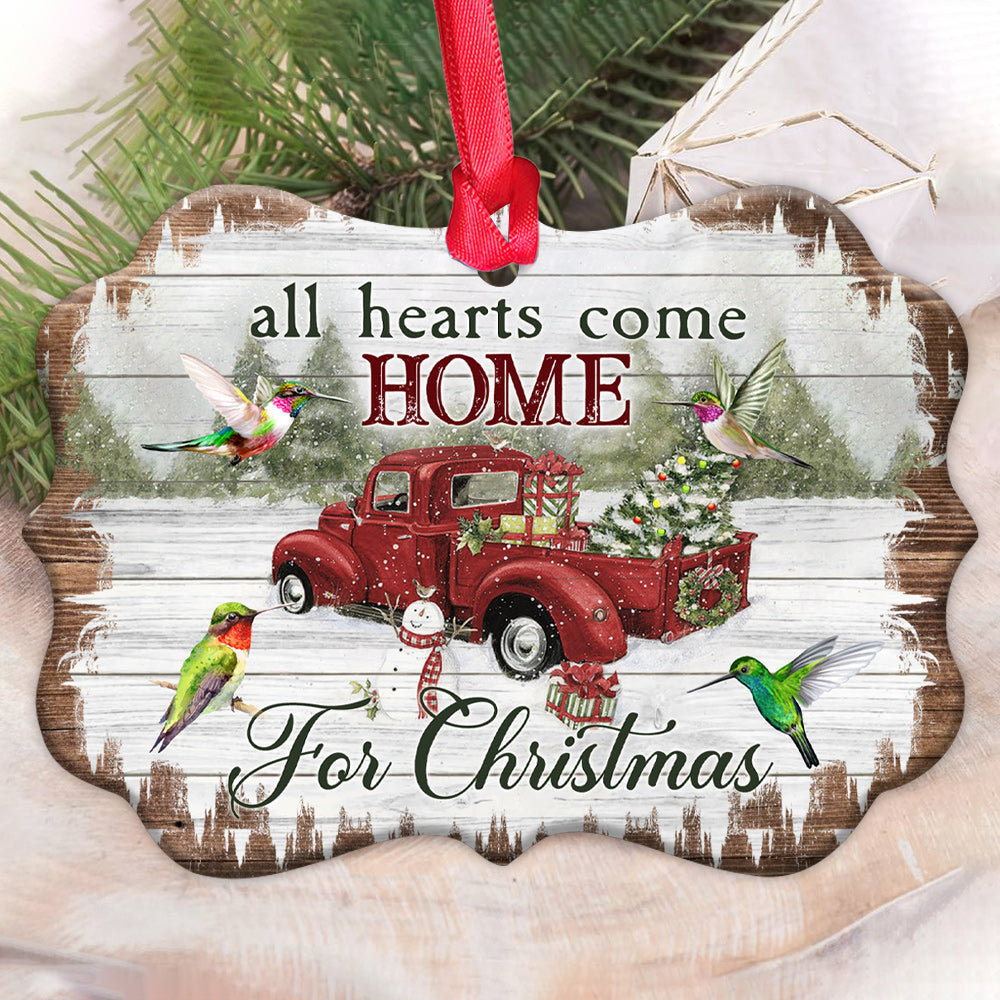 Hummingbird All Hearts Come Home For Christmas - Hummingbird Ornament (Printed On Both Sides) 1122