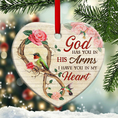 Hummingbird Memorial I Have You In My Heart - Memorial Ornament (Printed On Both Sides) 1122