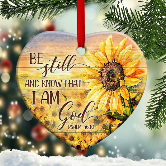 Hummingbird Faith Be Still - Christian Ornament (Printed On Both Sides) 1122